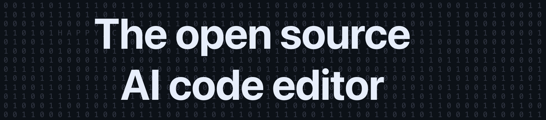 The open source AI code editor