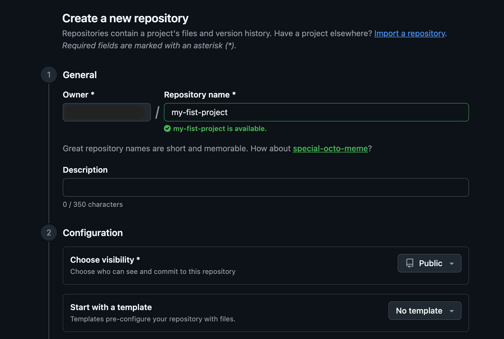 Создание репозитория на GitHub